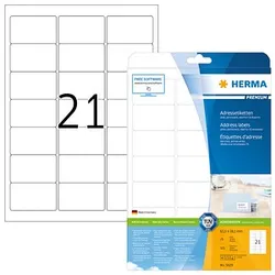 525 HERMA Etiketten 5029 weiß 63,5 x 38,1 mm