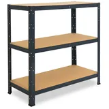 shelfplaza shelfplaza® 100x40x50cm HOME Schwerlastregal anthrazit/Metallregal mit 3 Böden/Kellerregal Metall, Garagenregal, Werkstattregal oder Regal Lagerregal/Steckregal Metall mit 175kg Tragkraft