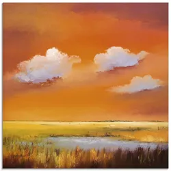 Artland Glasbild »Abend I«, Himmel, (1 St.), in verschiedenen Größen Artland Farbe Bild(er): orange