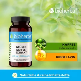 Bioherba Grüner Kaffee Kapseln Kaffee 370 mg 100 Kapseln