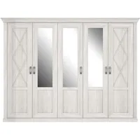Forte Drehtürenschrank Kashmir 268 x 204,9 x 62,6 cm Weiß
