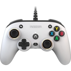 Nacon Gaming Pro Compact Controller (Xbox One S, Xbox Series S, Xbox One X, Xbox Series X, PC), Gaming Controller, Weiss