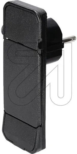 Smart Plug Schuko-Flachstecker schwarz