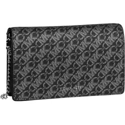 Michael Kors Jet Set Medium Flap Chain MK SIG  in Black/Silver (1.4 Liter), Abendtasche