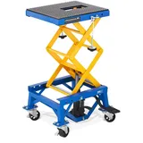 MSW Hebebühne Stahl 35-87 cm blau mit Rollen 150 kg