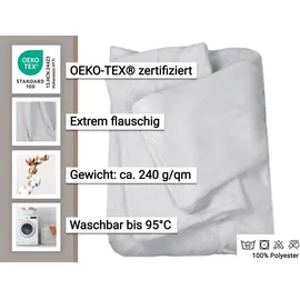 ZOLLNER Kuscheldecke 170 x 200 cm Silber