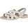 CAPRICE Leder-Sandalen in Creme - 38