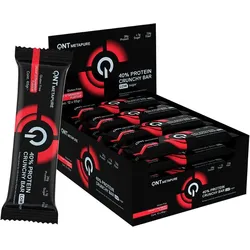 QNT METAPURE - 40% Protein-Knusperriegel mit wenig Zucker - cremige Erdbeere EINHEITSFARBE 0.8 kg