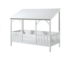 58 aufm Kessel Hausbett Katinka 90 x 200 cm Kiefer massiv weiß