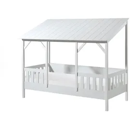 58 aufm Kessel Hausbett Katinka 90 x 200 cm Kiefer massiv weiß