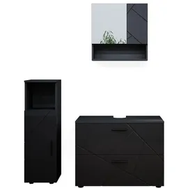 Vicco Irma 3-tlg. Anthrazit Hochglanz