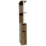 Hti-Living HTI-Living, Regal, Raumteilerregal 118 cm Thekla Eiche - 2 Jahre Gewährleistung - mind. 14 Tage Rückgaberecht - Braun - n.a.