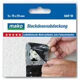 Mako Steckdosen- und Schalterabdeckung PREMIUM 70 x 70 mm, selbstklebende Abdeckpflaster