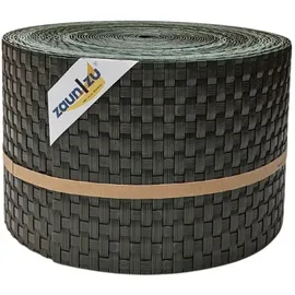 zaunzu® Sichtschutzstreifen Rattan 26 m grün