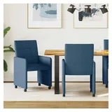 vidaXL Esszimmerstuhl Stoff blau 2er Set
