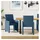 vidaXL Esszimmerstuhl Stoff blau 2er Set