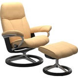 Stressless Relaxsessel STRESSLESS "Consul" Sessel Gr. Material Bezug, Material Gestell, Ausführung / Funktiion, Maße, gelb (yellow) Lesesessel und Relaxsessel