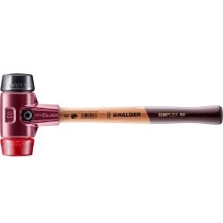 HALDER SIMPLEX Schonhammer Ø 50 mm Gummi schwarz / Plastik rot