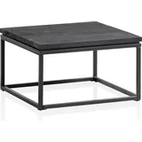 FineBuy Couchtisch FineBuy Sofatisch Massivholz / Metall Schwarz Wohnzimmertisch Modern - Schwarz