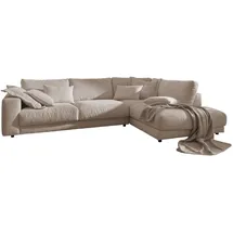 KAWOLA Ecksofa Madeline Cord Recamiere rechts taupe