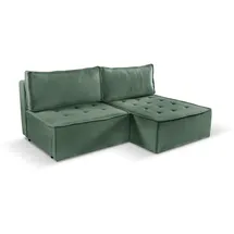 kaiser möbel Bohoo Mini modernes Ecksofa mit Schlaffunktion Hellgrün Rechts