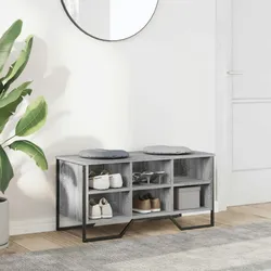 vidaXL Schuhregal Grau Sonoma 90x38x45,5 cm Holzwerkstoff