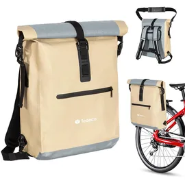 Todeco 3 in1 Fahrradtasche 20 l beige