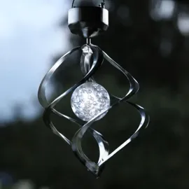 Star Trading Solarleuchte Edelstahl 35,0 cm inkl. Akku und Solarpanel weiß