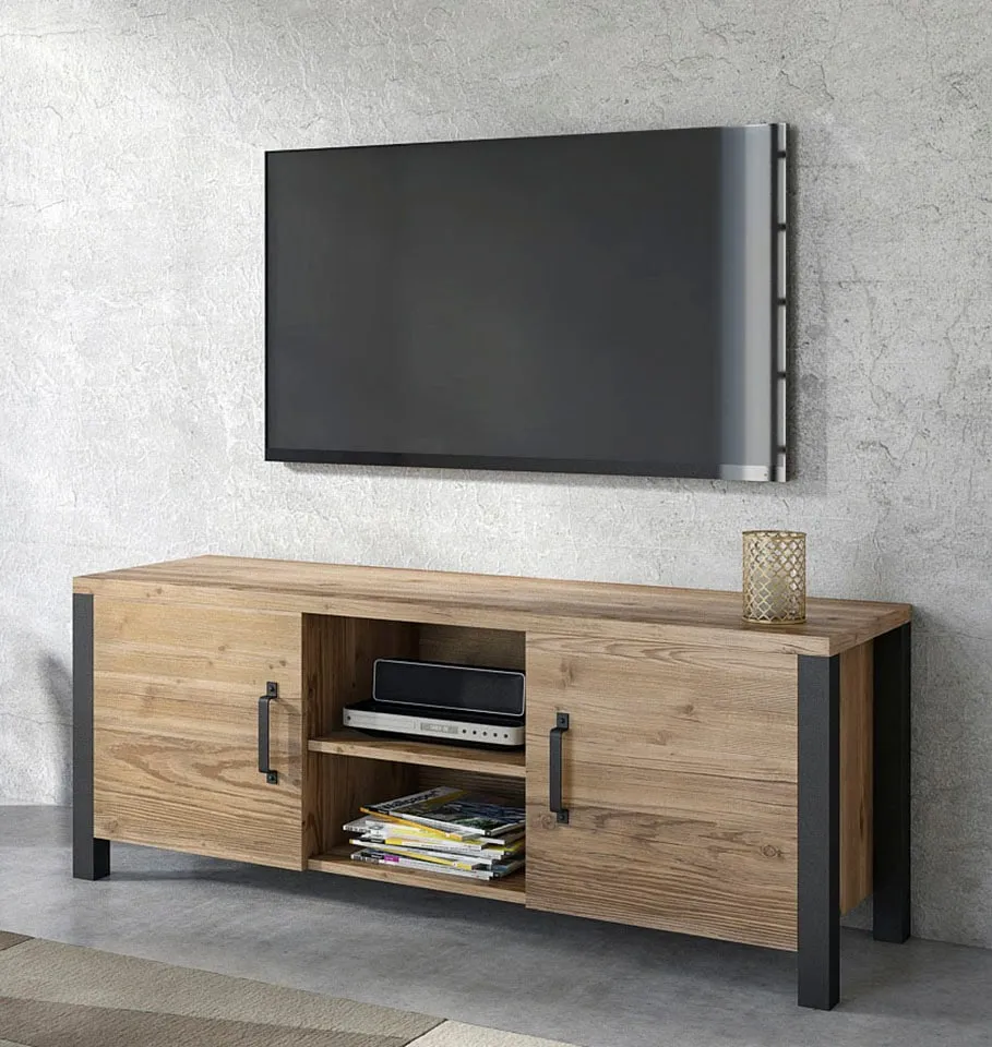 Lowboard HOME AFFAIRE "Olin WM" Sideboards Gr. B/H/T: 147cm x 57cm x 43cm, schwarz (appenzeller fichte, appenzeller supermatt)