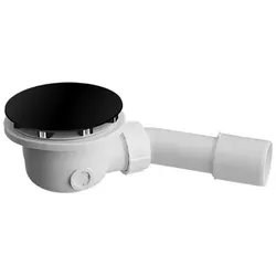 Ablaufgarnitur Siphon Dusche matt schwarz