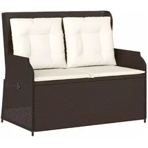 vidaXL Gartenbank mit Kissen 1-tlg 110 x 60 x 85 cm Braun