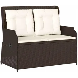 vidaXL Gartenbank mit Kissen 1-tlg 110 x 60 x 85 cm Braun
