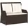 vidaXL Gartenbank mit Kissen 1-tlg 110 x 60 x 85 cm Braun