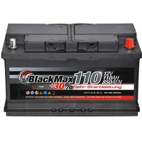 Autobatterie 12V 110Ah 850A BlackMax PKW Batterie ersetzt 88Ah 100Ah 105Ah