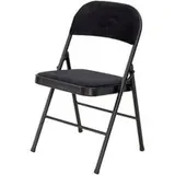 Klappstuhl Sören schwarz Samtoptik B/H/T: ca. 46,5x79x47 cm - Schwarz