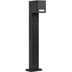 Leona Pollerlleuchte | Aluminium | Außen | Schwarz | Poller Wand Strahler Lampe Leuchte Außen Spot Garten Terrasse