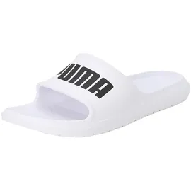 Puma Divecat V2 Lite Slide Sandal, White Black, 48.5 EU