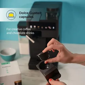 chiato coffeePLAY 5-in-1 Espressomaschine mit Mahlwerk und Milchsystem - Schwarz
