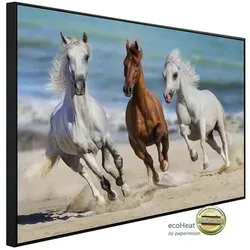 papermoon Infrarotheizung »EcoHeat - Horse Herd Run Galopp«, Matt-Effekt - bunt
