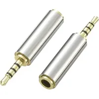 SpeaKa Professional SP-8832448 Klinke Audio Adapter [1x Klinkenstecker 2.5mm - 1x Klinkenbuchse 3.5 mm Silber