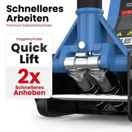 GENTOR Wagenheber Stahl 75–505 mm Hellblau
