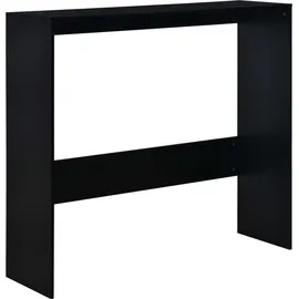 vidaXL Bartisch mit 2 Tischplatten 130 x 40 x 120 cm Schwarz