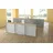 Kerkmann Anbautheke Genua gebogen, buche, silber 118,0 x 70,0 x 115,0 cm