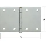 Vormann Tür-Scharnier breit,B90xH60mm gerollt Edelstahl,rostfrei