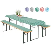 Heimtexland ® Auflagen Set 3-teilig Biertisch Tischdecke Bierbank Polster