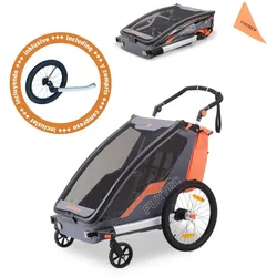 FUXTEC Fahrradanhänger/Jogger FX-FA1 mit Jogger-Rad
