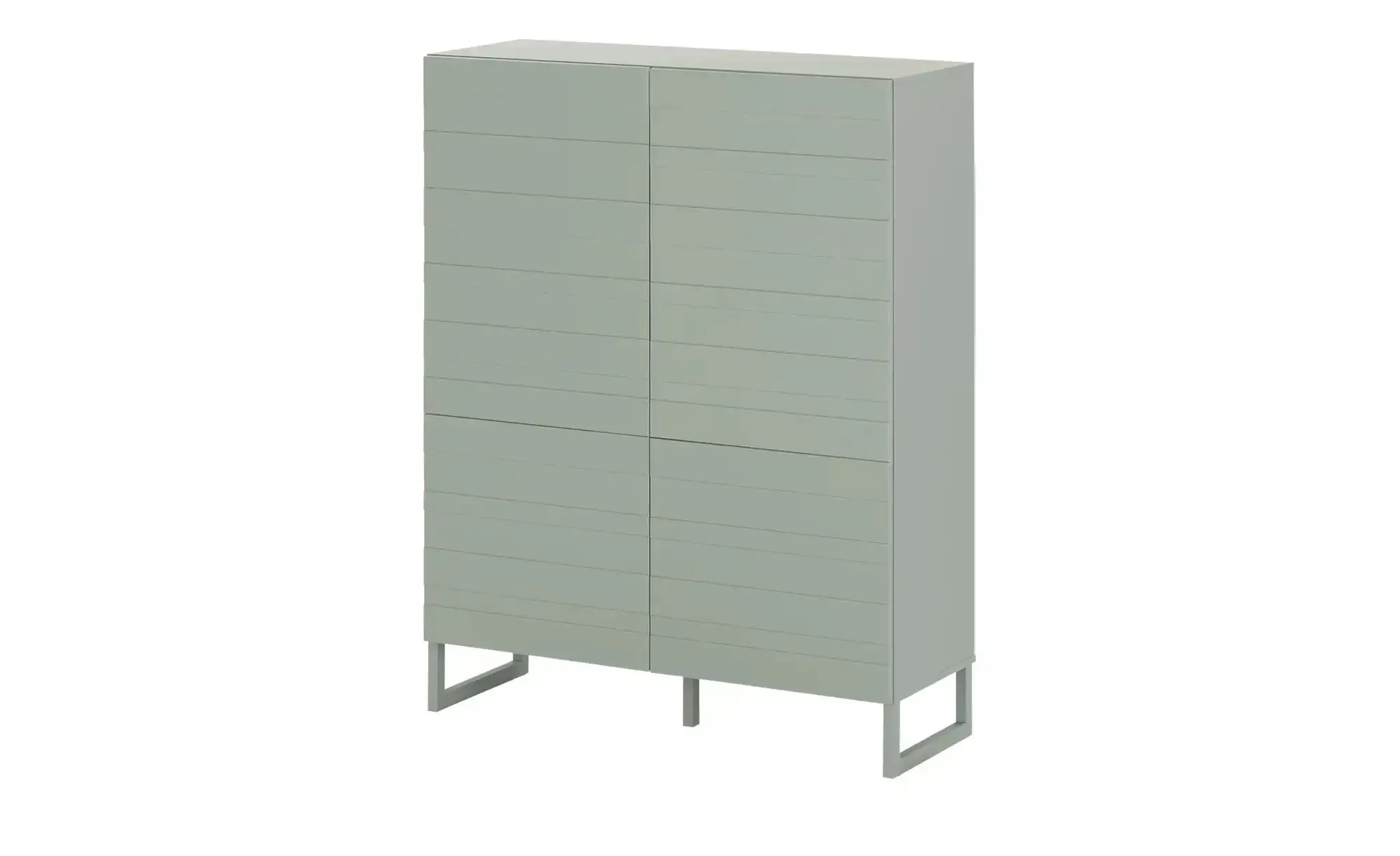 Highboard  Foresto , grün , Maße (cm): B: 109,9 H: 140 T: 41.6