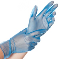 10x100 Stück Vinylhandschuhe Blau Größe L Classic gepudert 24 cm Einweghandschuhe Arbeitshandschuhe Einmalhandschuhe Vinyl Handschuhe
