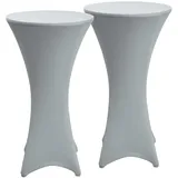 Beautissu Stehtischhusse Stella Silber Ø 80 cm
