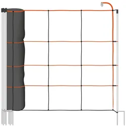 VOSS.farming TitanLight Net 50m Schafnetz, Elektrozaun-Netz, 90cm, 14 Pfähle, 2 Spitzen